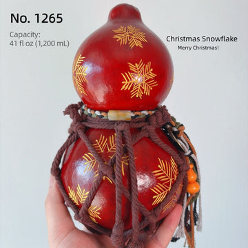 Christmas Snowflake Collection — Hand-Carved Urushi Gourd