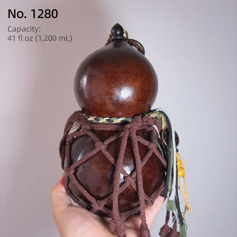 Small Batch #08 – Handcrafted Urushi Gourd Bottle – Brown – Exact Piece Shown