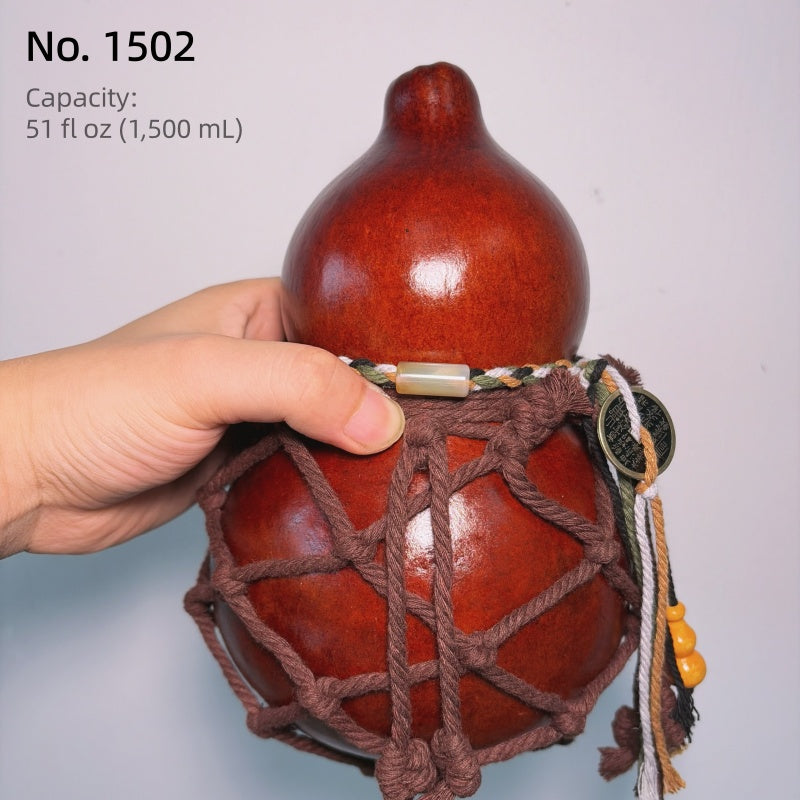 Small Batch #09 – Handcrafted Urushi Gourd Bottle – Red – Exact Piece Shown