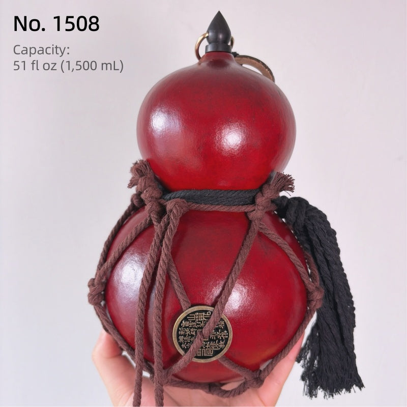 Small Batch #09 – Handcrafted Urushi Gourd Bottle – Red – Exact Piece Shown