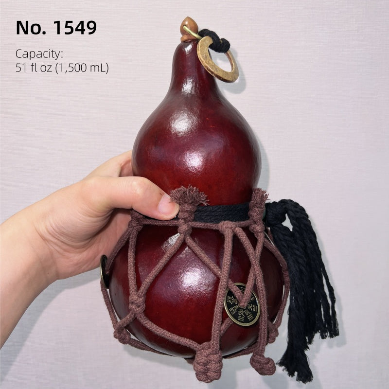 Small Batch #07 – Handcrafted Urushi Gourd Bottle – Red – Exact Piece Shown