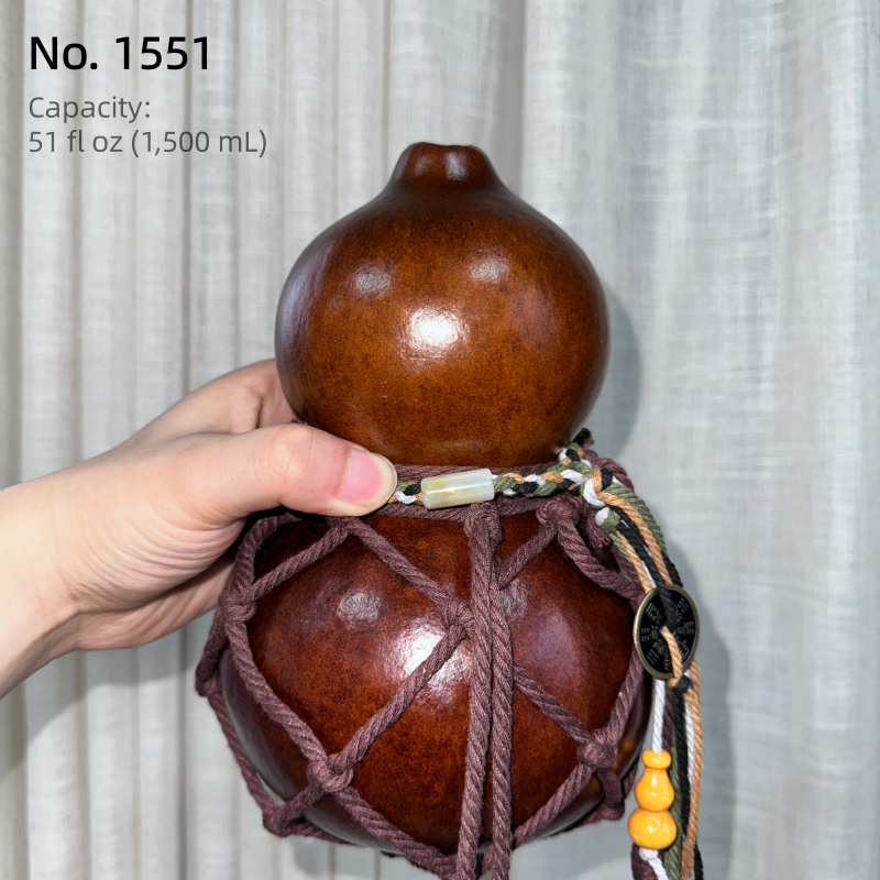 Handgefertigte Urushi-Kürbisflasche – Rot