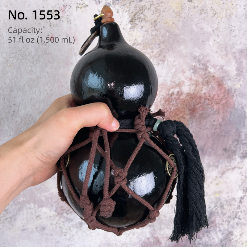 Handgefertigte Urushi-Kürbisflasche – Rot