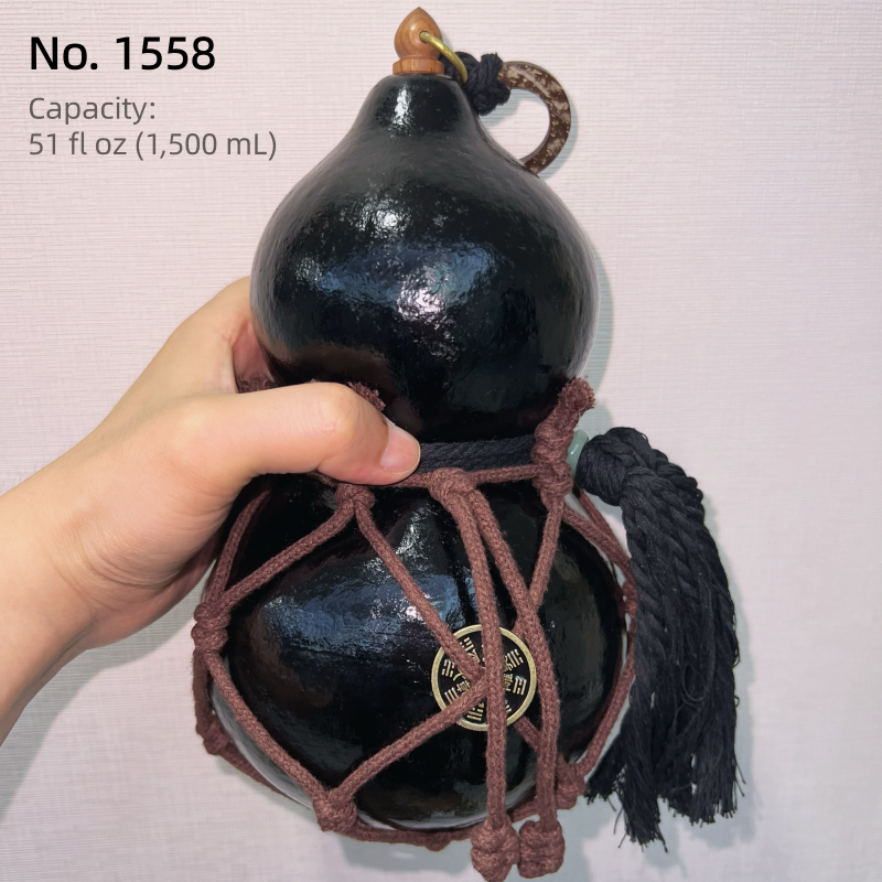Handgefertigte Urushi-Kürbisflasche – Rot
