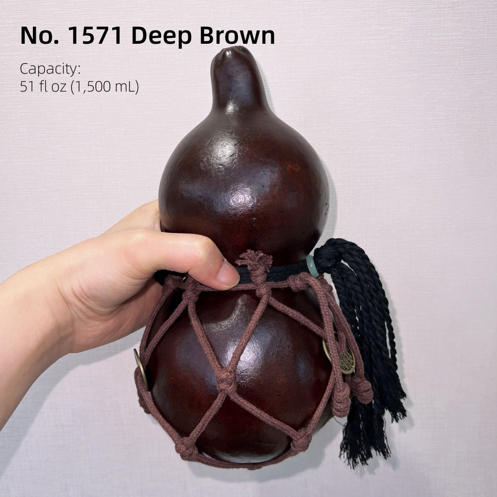 Small Batch #07 – Handcrafted Urushi Gourd Bottle – Brown – Exact Piece Shown