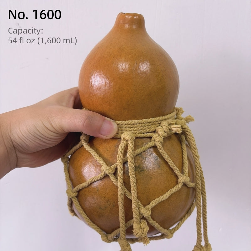 Handgefertigte Urushi-Kürbisflasche – Rot