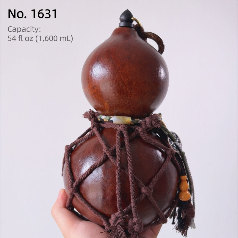 Handgefertigte Urushi-Kürbisflasche – Rot