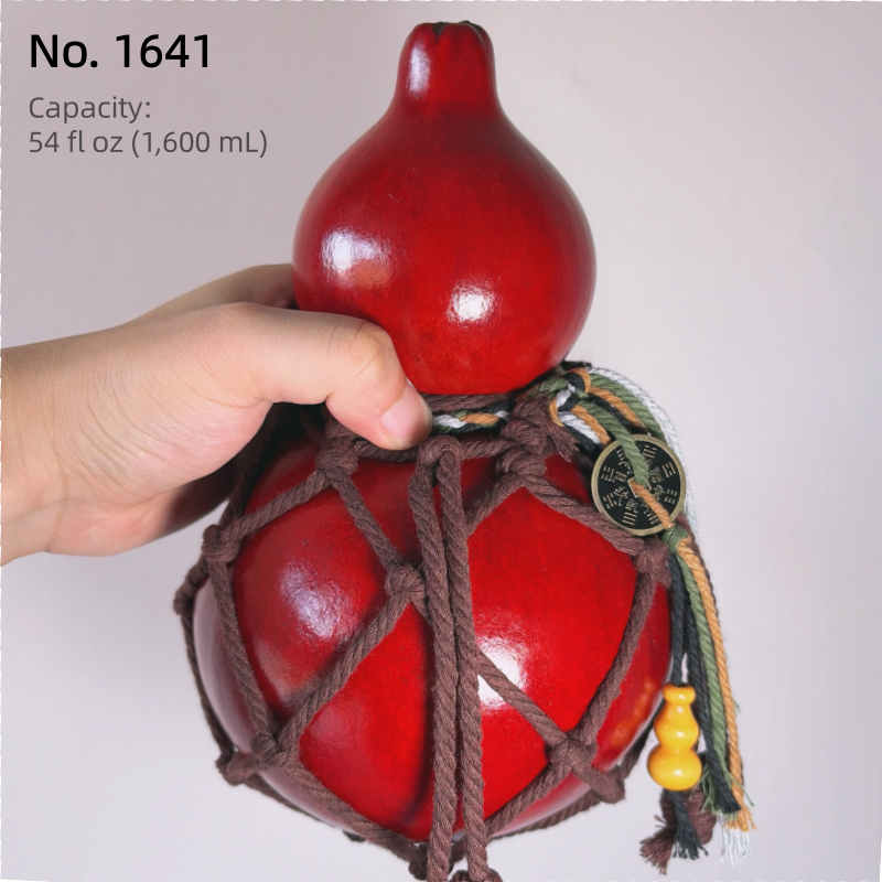 Small Batch #09 – Handcrafted Urushi Gourd Bottle – Red – Exact Piece Shown