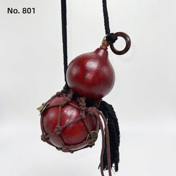 Handgefertigte Urushi-Kürbisflasche – Rot