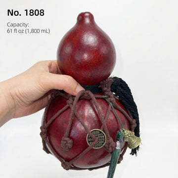 Serie Pequeña n.º 07 – Botella de Calabaza Urushi Hecha a Mano – Extragrande (Tamaño Raro) – La Pieza Exacta Mostrada