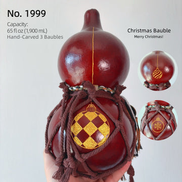 Christmas Bauble Collection — Hand-Carved Urushi Gourd