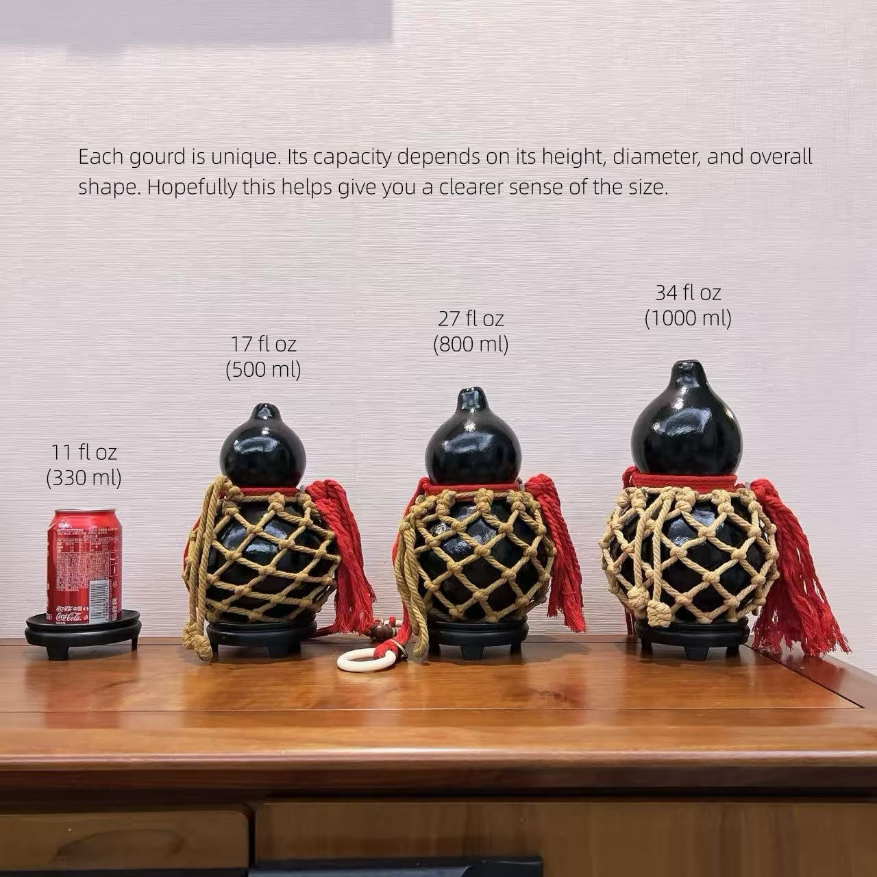 Urushi lacquer gourd bottle for sale, handcrafted drinking gourd with vintage character