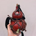 Drinking gourd bottle made from a real gourd, finished with traditional urushi lacquer