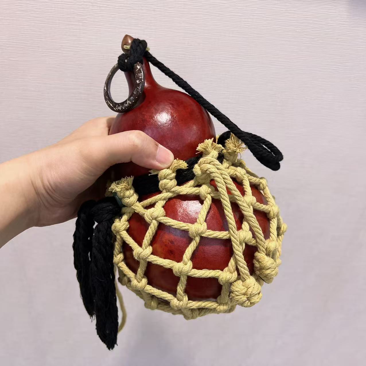 Real gourd bottle handcrafted from a naturally grown gourd, each piece photographed individually