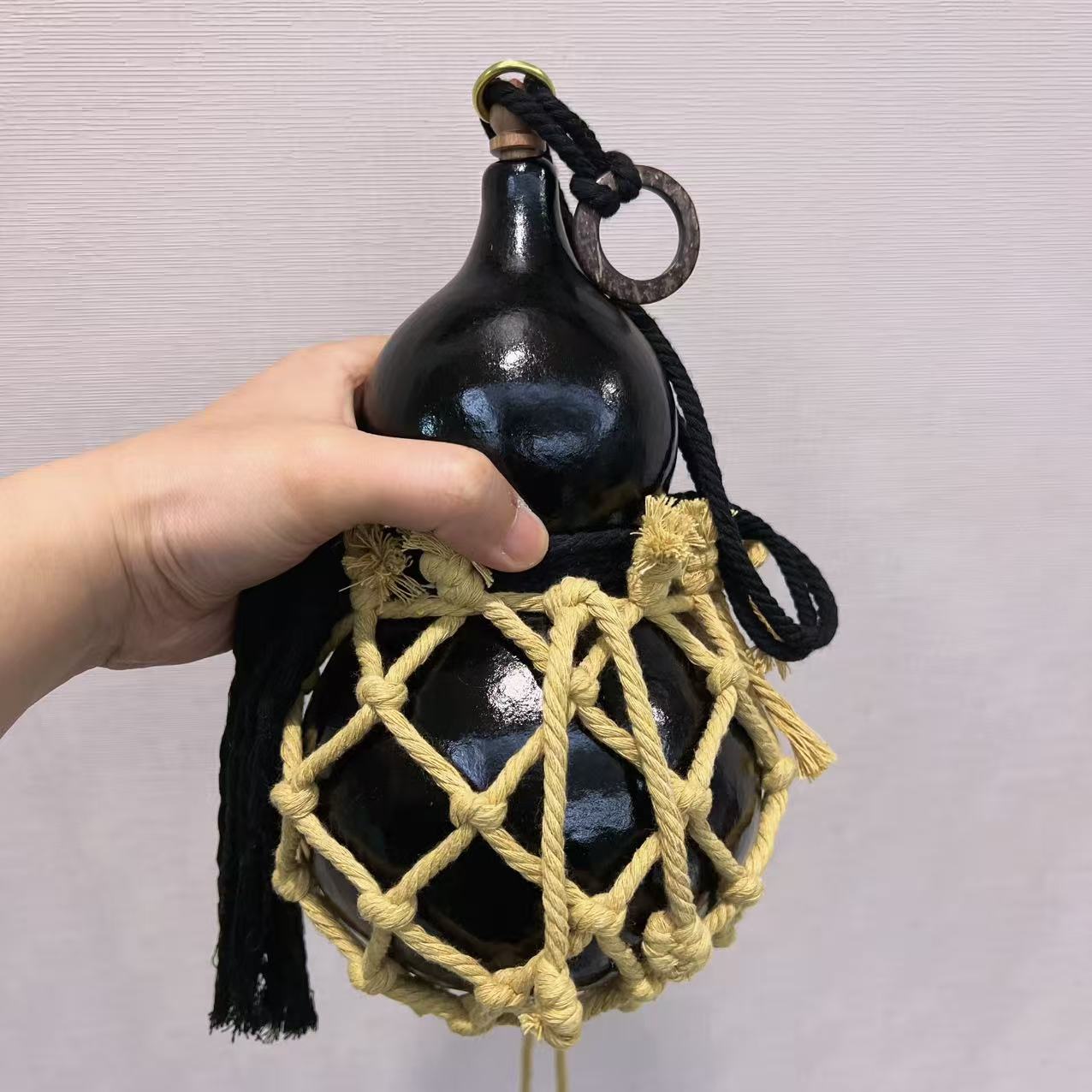 Chinese gourd bottle handcrafted using traditional techniques and natural materials