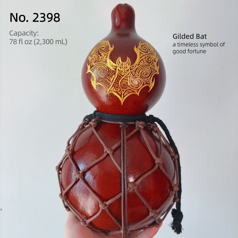 Collection Gilded Bat — Gourde en laque Urushi sculptée à la main