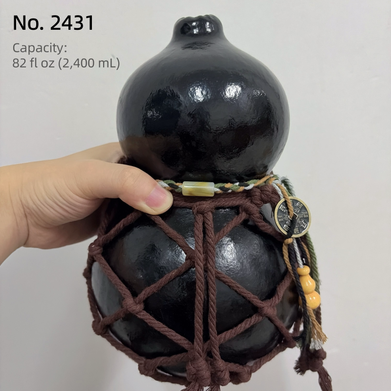Handgefertigte Urushi-Kürbisflasche – Rot