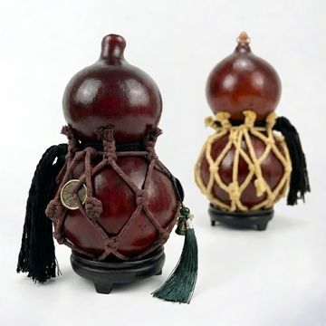 Botella de calabaza Urushi hecha a mano – Roja – Seleccionada por el artesano