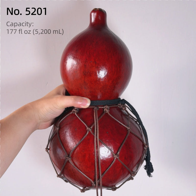 Handgefertigte Urushi-Kürbisflasche – Rot