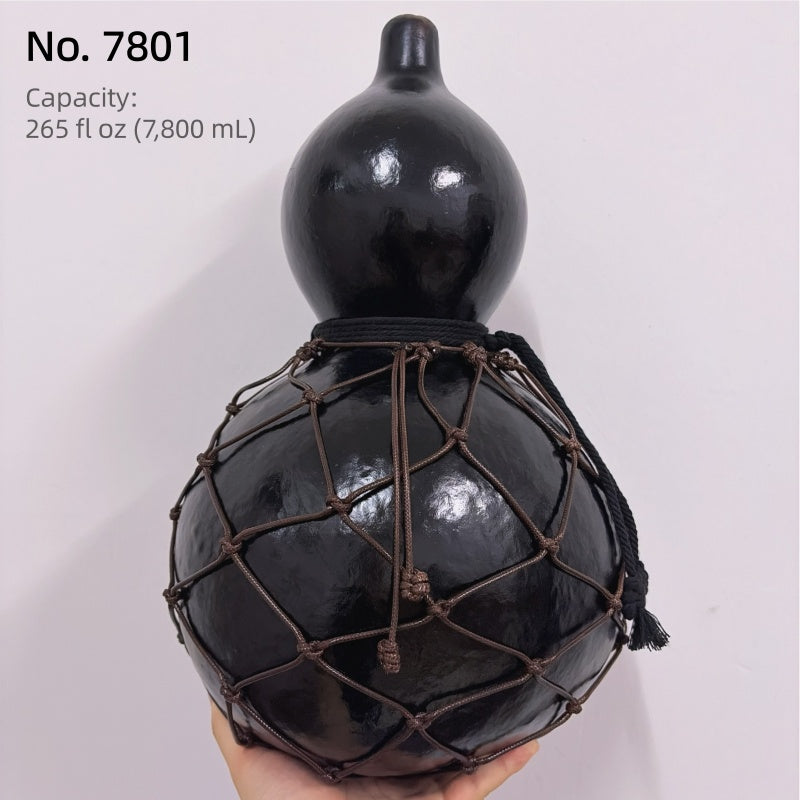 Handgefertigte Urushi-Kürbisflasche – Rot