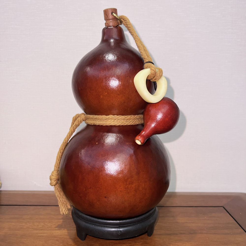 Handcrafted Cow Bone Ring for Gourd Bottles